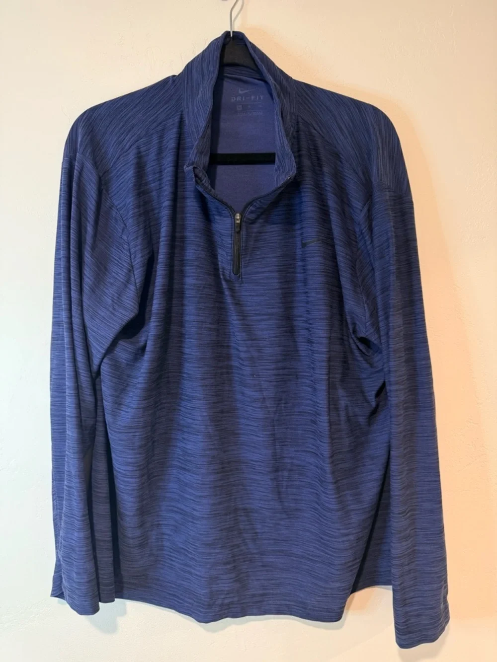 Nike Dri-FIT Quarter Zip Pullover XL Blue Athletic Running Training Top